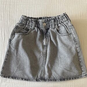 Mango Girls Gray Denim Skirt